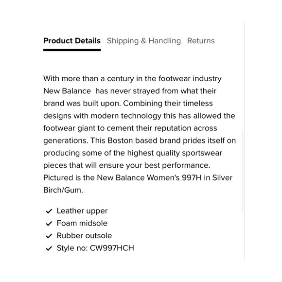 New Balance 997H Sneakers - Picture 8 of 8